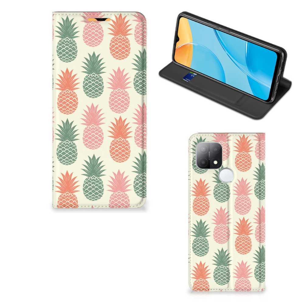 OPPO A15 Flip Style Cover Ananas 