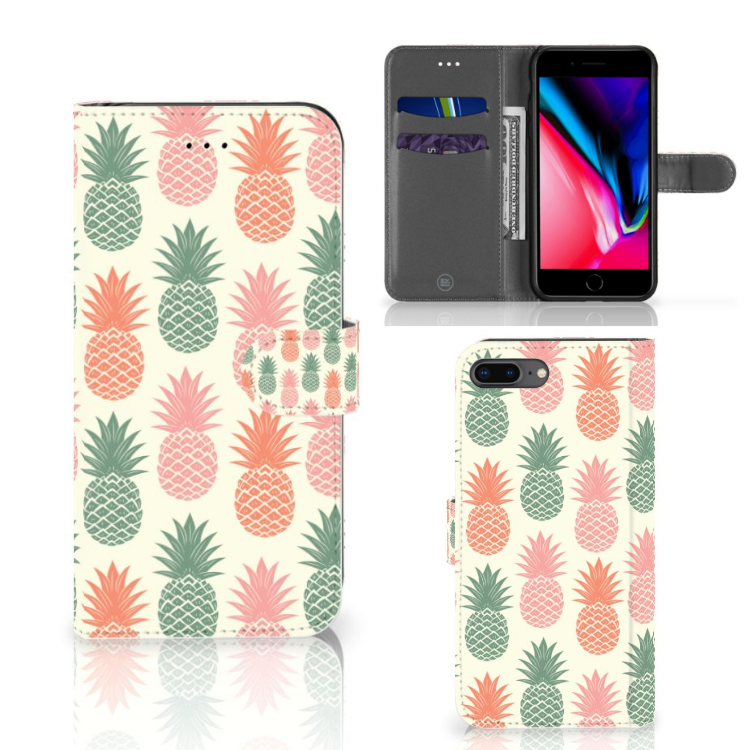 Apple iPhone 7 Plus | 8 Plus Boekhoesje Design Ananas