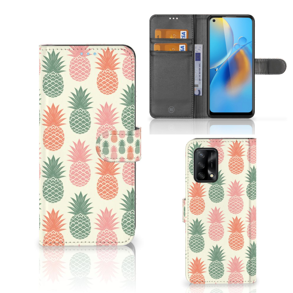 OPPO A74 4G Book Cover Ananas 