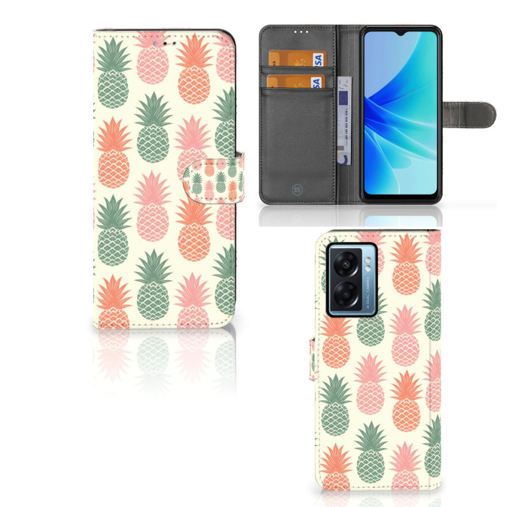OPPO A77 5G | A57 5G Book Cover Ananas 