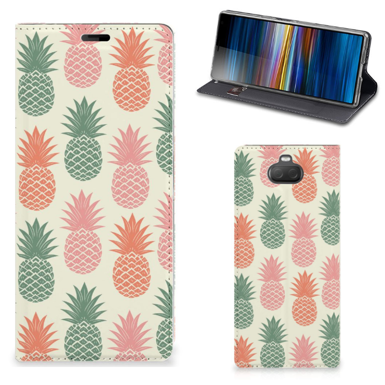 Sony Xperia 10 Plus Flip Style Cover Ananas 