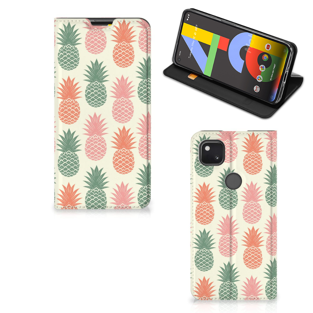Google Pixel 4a Flip Style Cover Ananas 