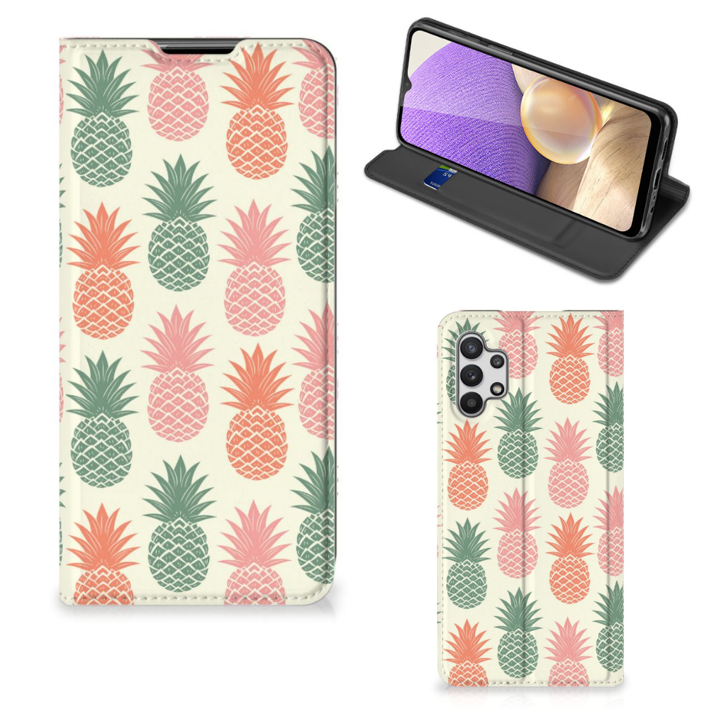 Samsung Galaxy A32 Flip Style Cover Ananas