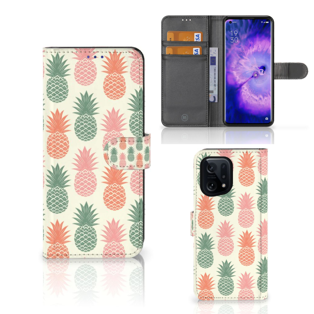 OPPO Find X5 Book Cover Ananas 