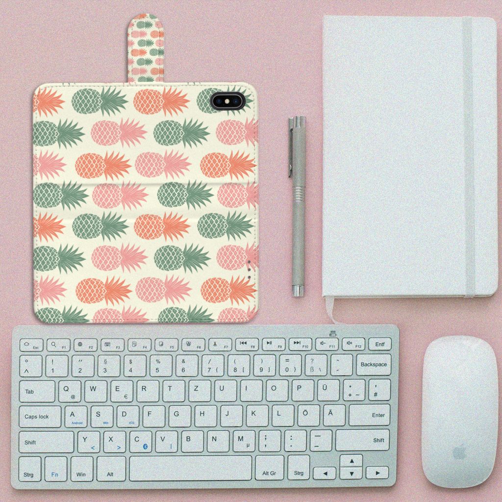Apple iPhone Xs Max Book Cover Ananas 
