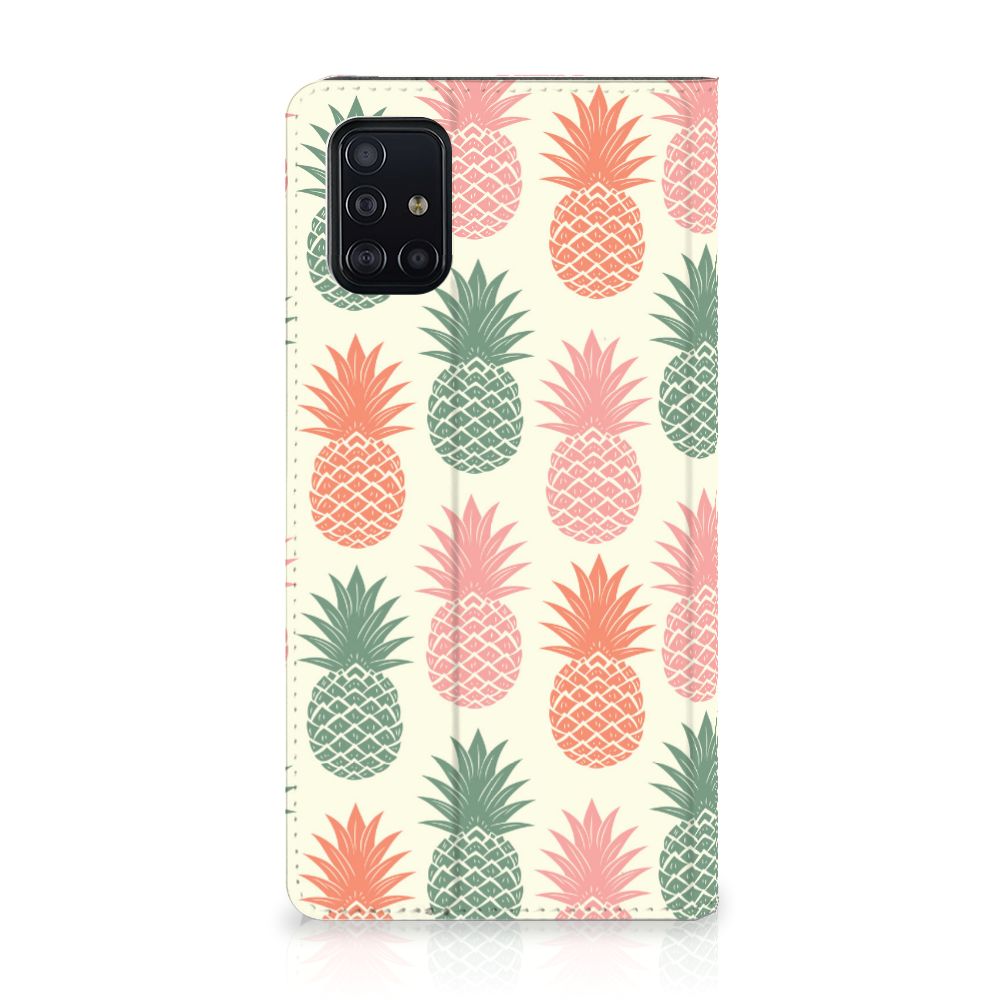 Samsung Galaxy A51 Flip Style Cover Ananas 