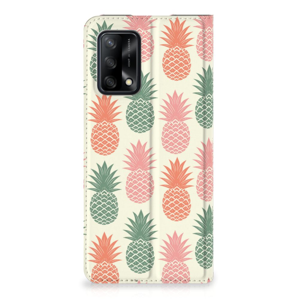 OPPO A74 4G Flip Style Cover Ananas 