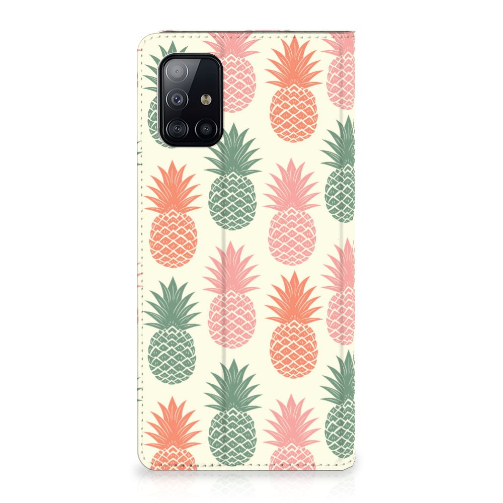 Samsung Galaxy A71 Flip Style Cover Ananas 