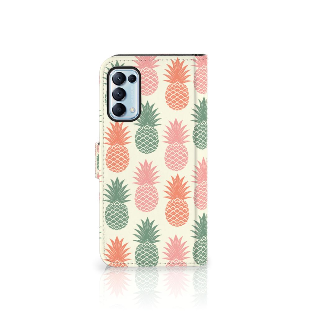 OPPO Find X3 Lite Book Cover Ananas 