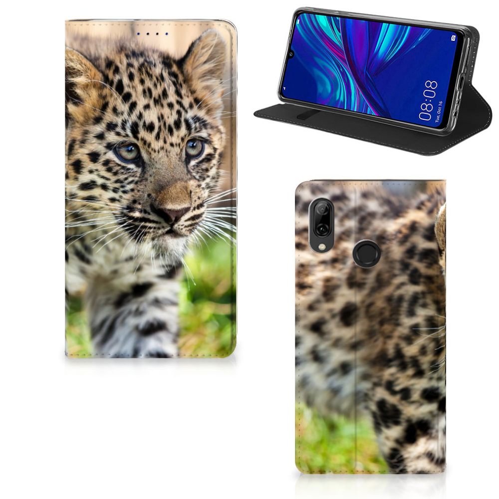 Huawei P Smart (2019) Uniek Standcase Hoesje Baby Luipaard