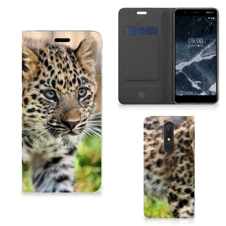 Nokia 5.1 (2018) Hoesje maken Baby Luipaard