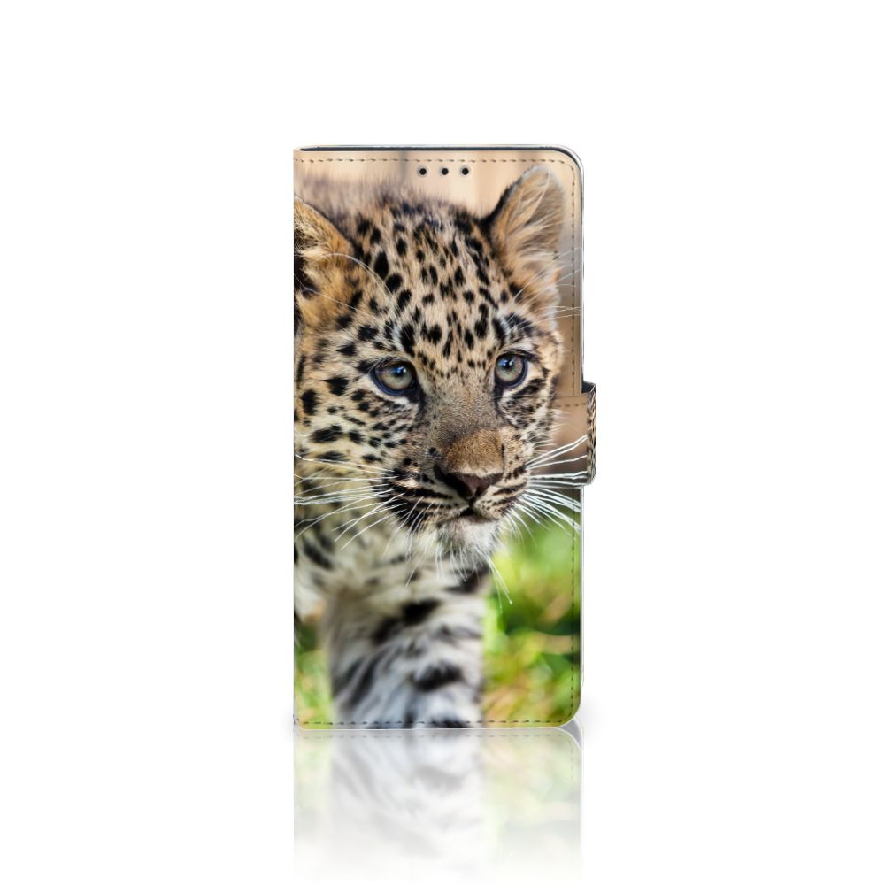 OnePlus 9 Pro Telefoonhoesje met Pasjes Baby Luipaard