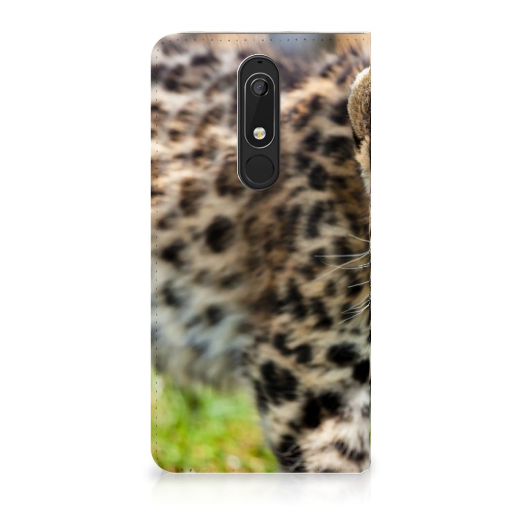 Nokia 5.1 (2018) Hoesje maken Baby Luipaard