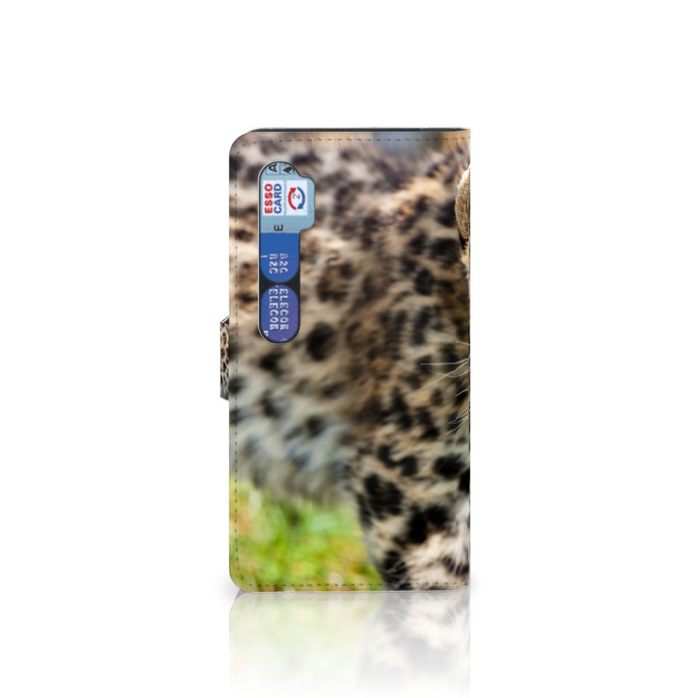 Xiaomi Mi Note 10 Pro Telefoonhoesje met Pasjes Baby Luipaard