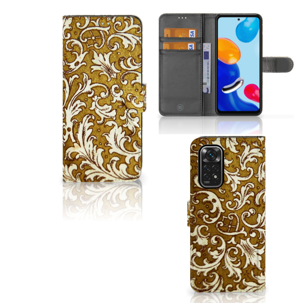 Wallet Case Xiaomi Redmi Note 11/11S Barok Goud