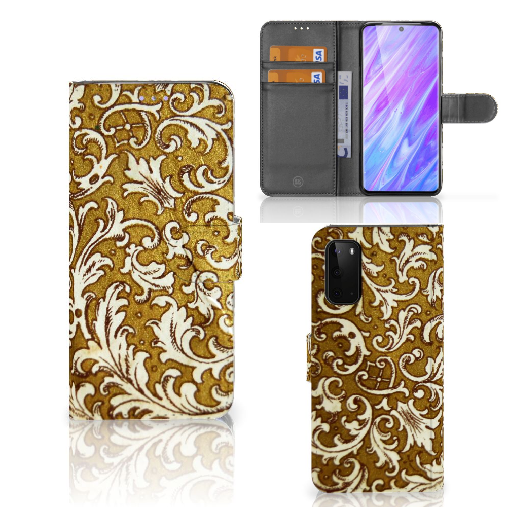 Wallet Case Samsung Galaxy S20 Barok Goud