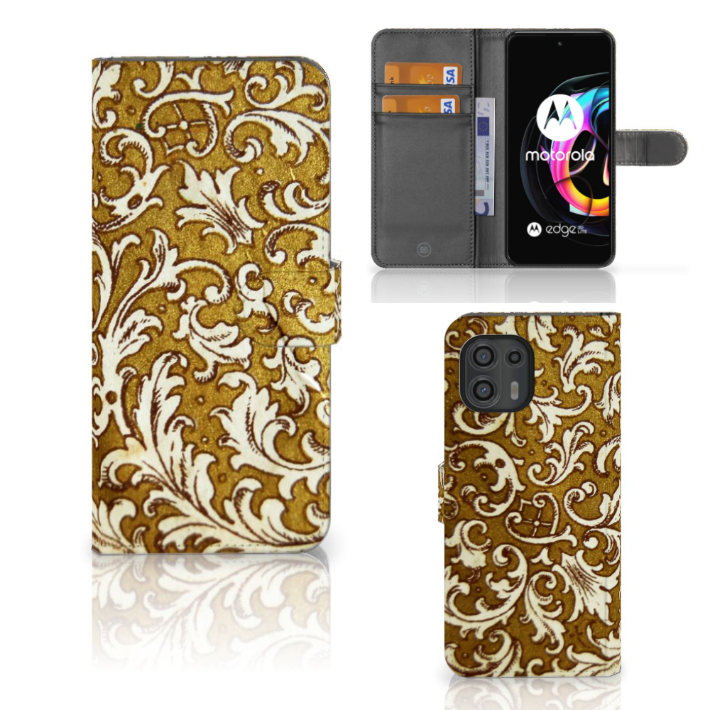 Wallet Case Motorola Edge 20 Lite Barok Goud