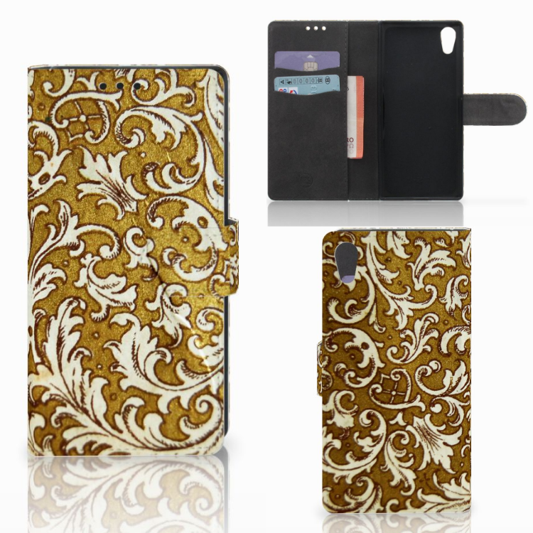 Wallet Case Sony Xperia XA1 Barok Goud