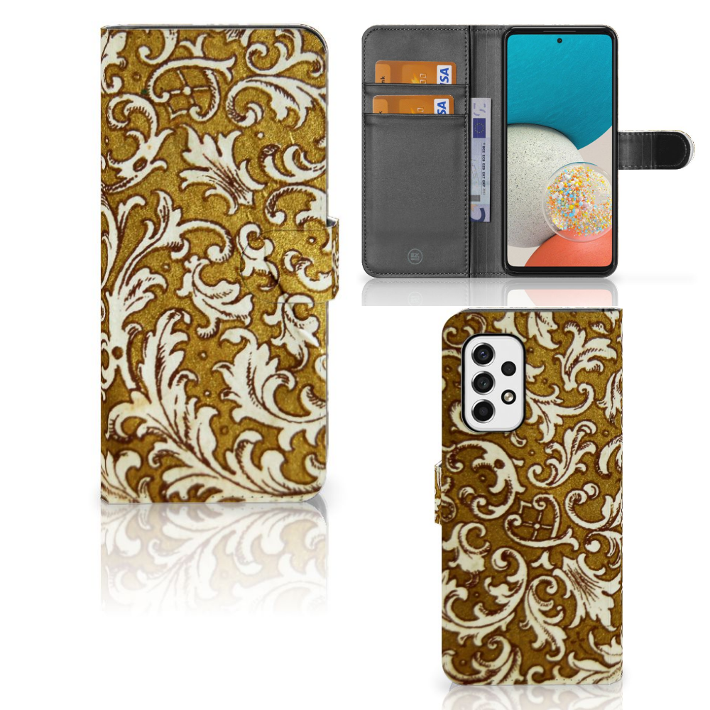 Wallet Case Samsung Galaxy A53 Barok Goud