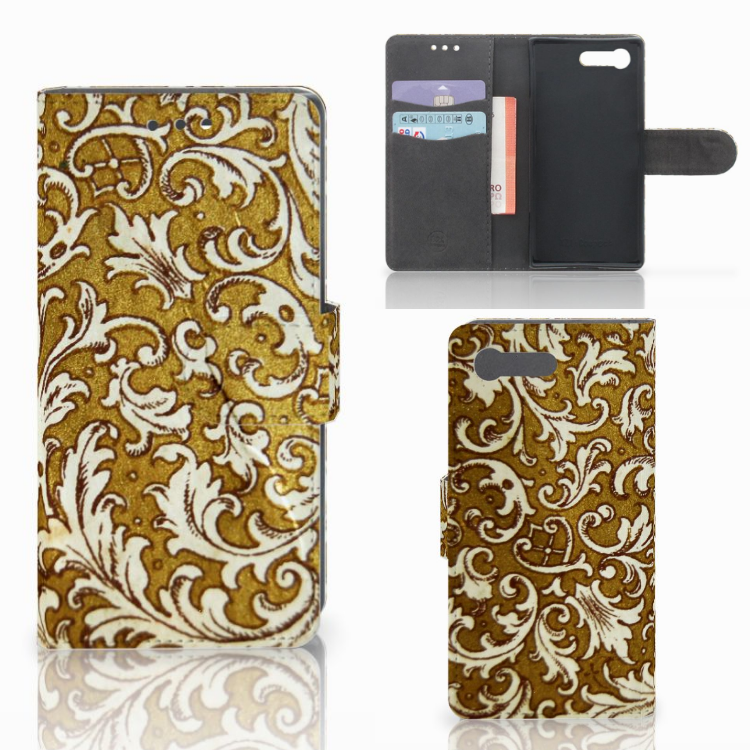 Wallet Case Sony Xperia X Compact Barok Goud