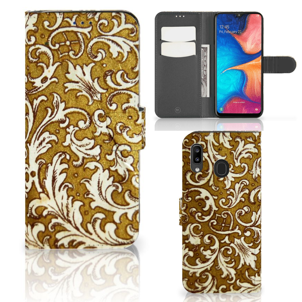Wallet Case Samsung Galaxy A30 Barok Goud