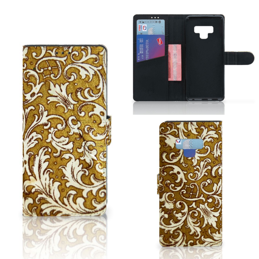 Wallet Case Samsung Galaxy Note 9 Barok Goud