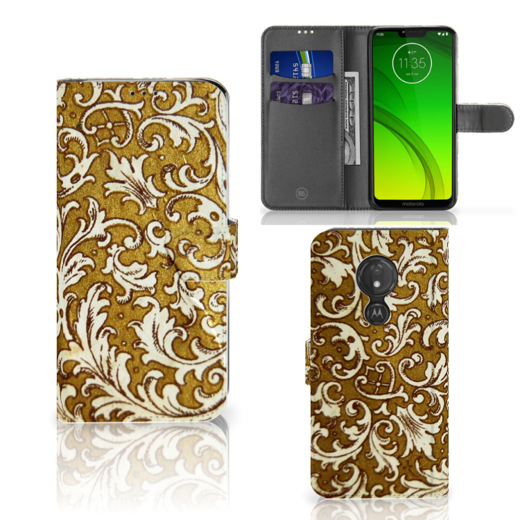 Wallet Case Motorola Moto G7 Power Barok Goud