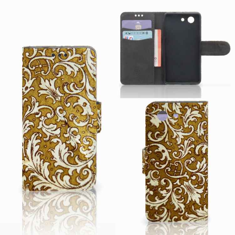 Wallet Case Sony Xperia Z3 Compact Barok Goud