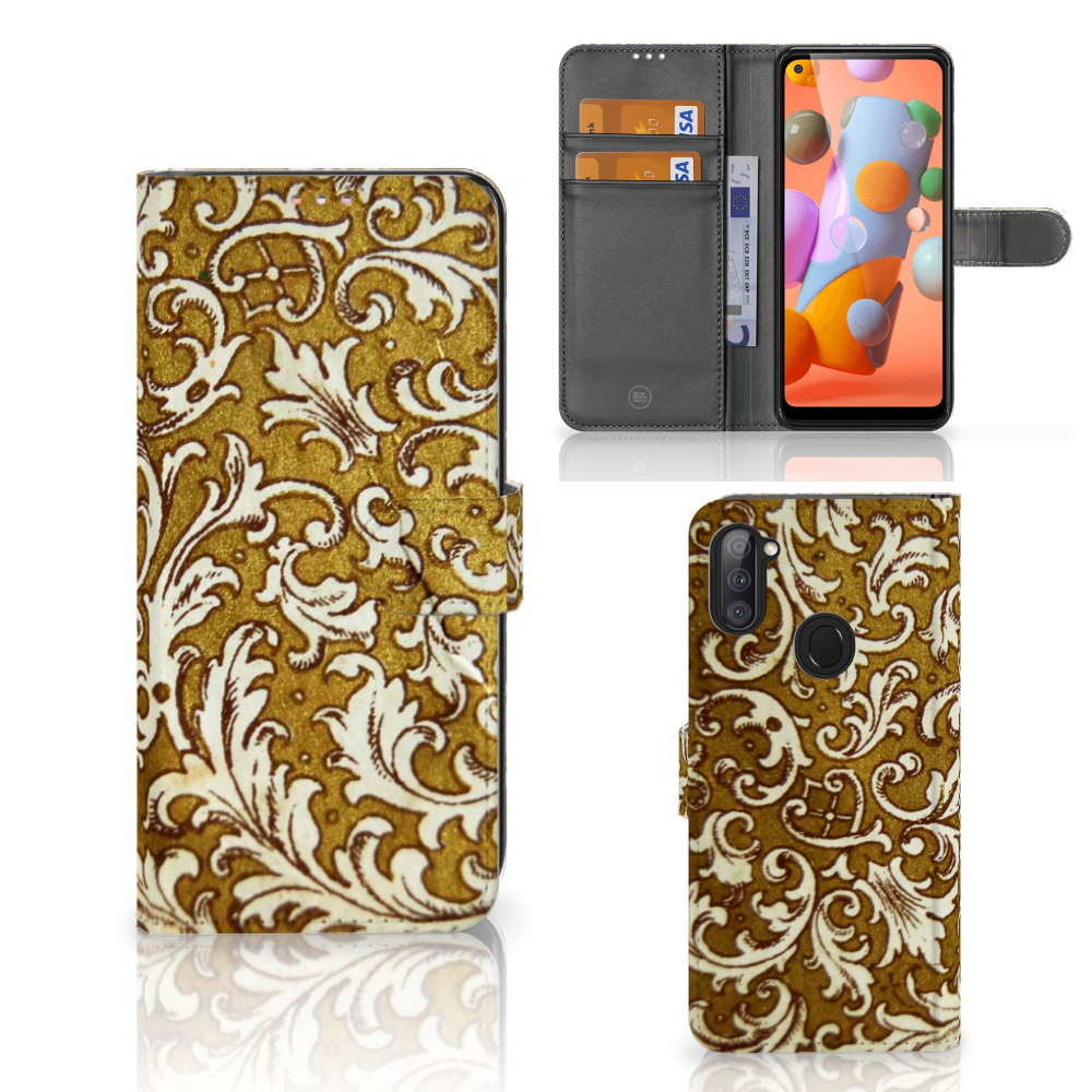 Wallet Case Samsung Galaxy M11 | A11 Barok Goud