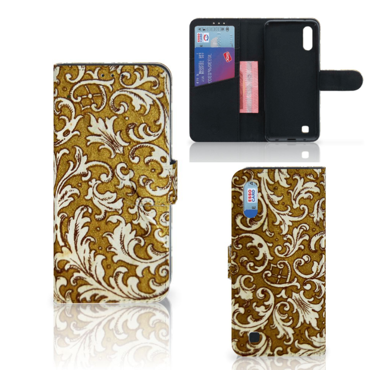Wallet Case Samsung Galaxy M10 Barok Goud