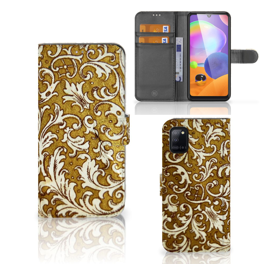 Wallet Case Samsung Galaxy A31 Barok Goud