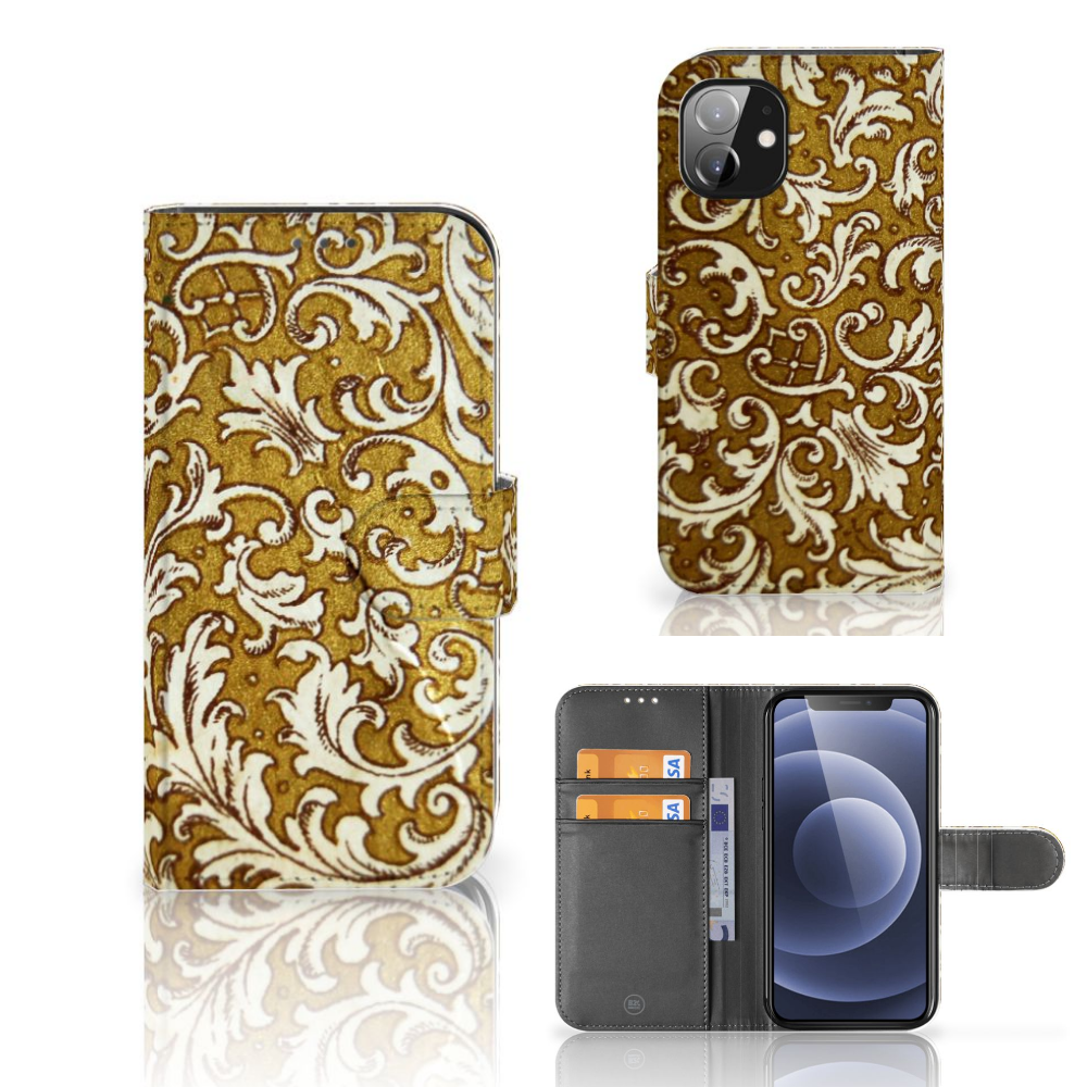 Wallet Case Apple iPhone 12 Mini Barok Goud