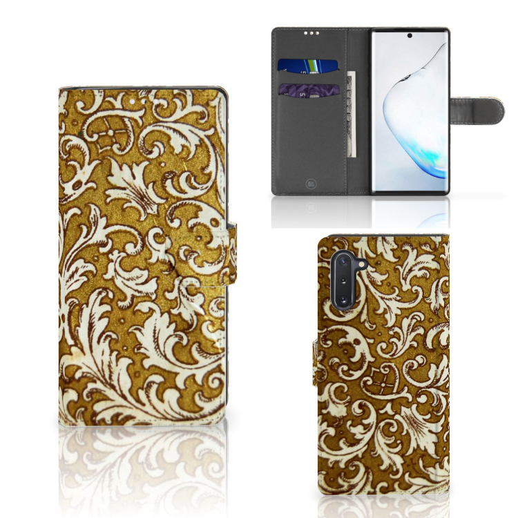Wallet Case Samsung Galaxy Note 10 Barok Goud