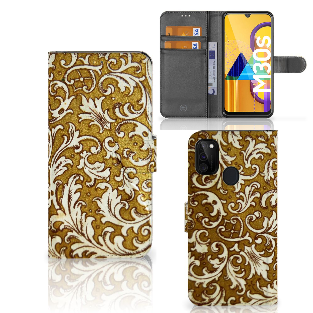 Wallet Case Samsung Galaxy M21 | M30s Barok Goud