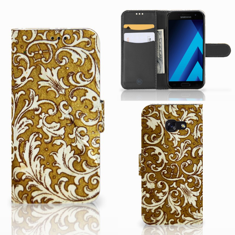 Wallet Case Samsung Galaxy A5 2017 Barok Goud