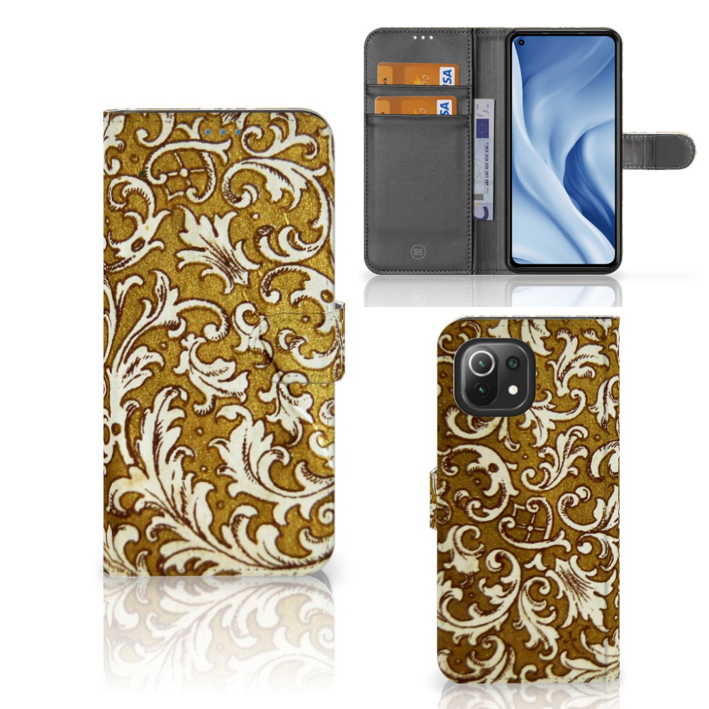 Wallet Case Xiaomi 11 Lite 5G NE | Mi 11 Lite Barok Goud