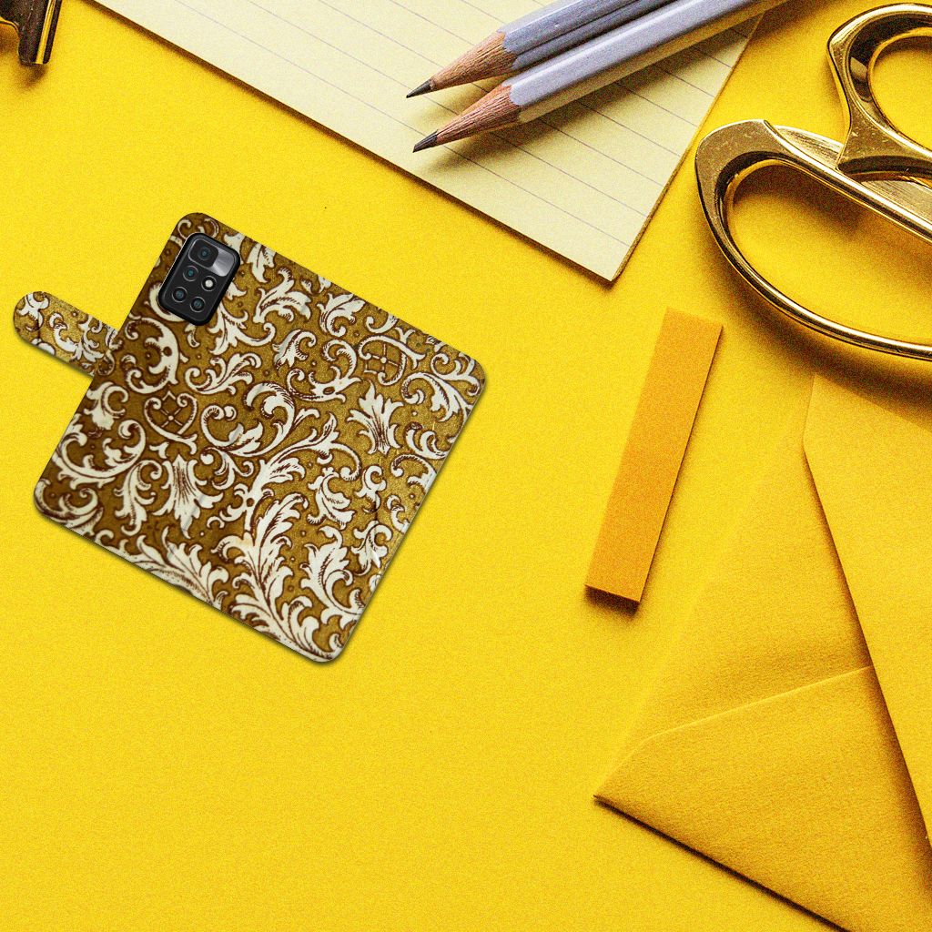 Wallet Case Xiaomi Redmi 10 Barok Goud
