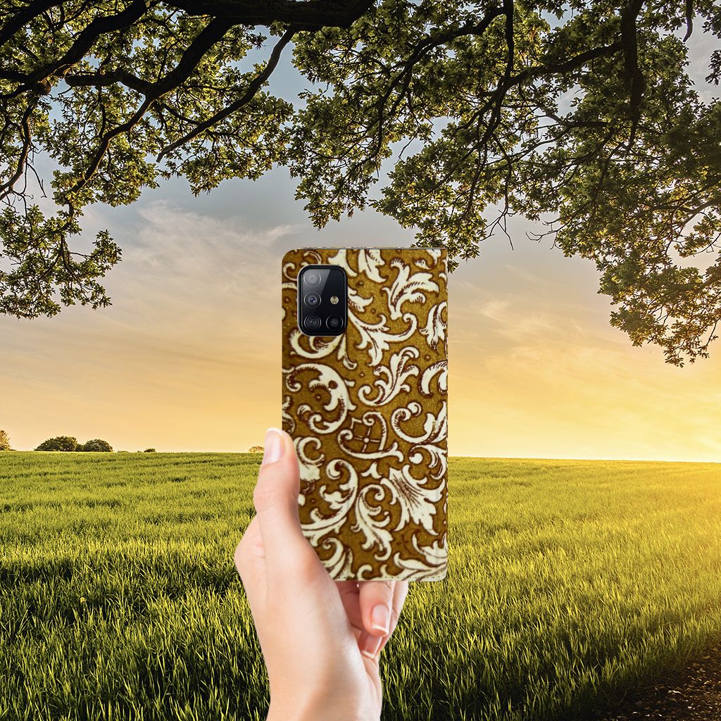 Telefoon Hoesje Samsung Galaxy A71 Barok Goud