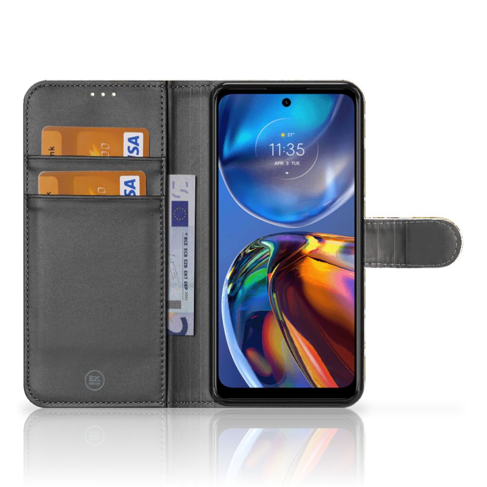 Wallet Case Motorola Moto E32 | Moto E32s Barok Goud