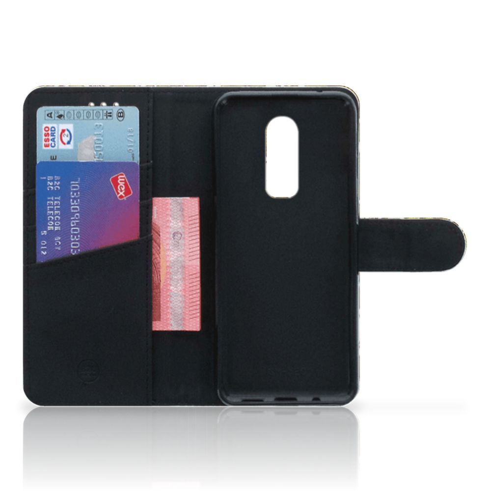 Wallet Case OnePlus 6 Barok Goud