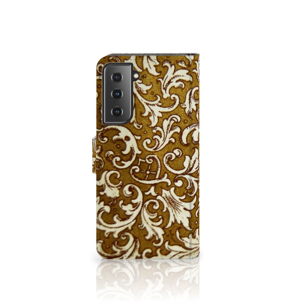 Wallet Case Samsung Galaxy S21 Barok Goud