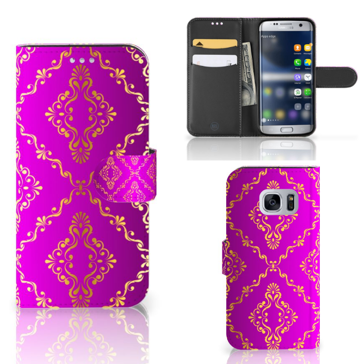 Wallet Case Samsung Galaxy S7 Barok Roze