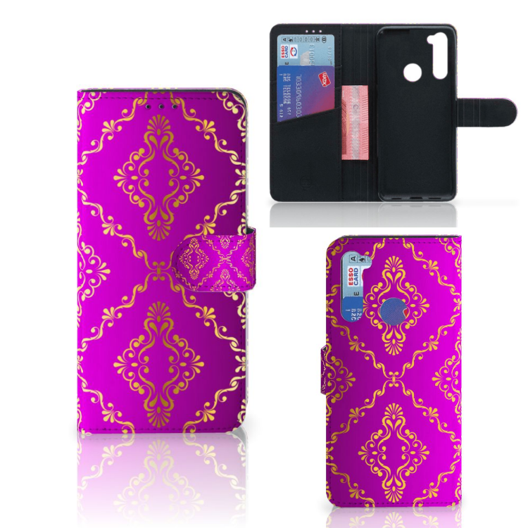Wallet Case Xiaomi Redmi Note 8T Barok Roze
