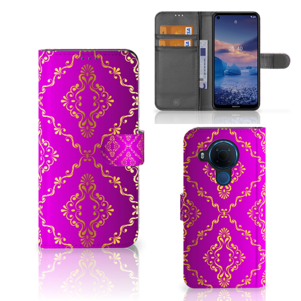 Wallet Case Nokia 5.4 Barok Roze