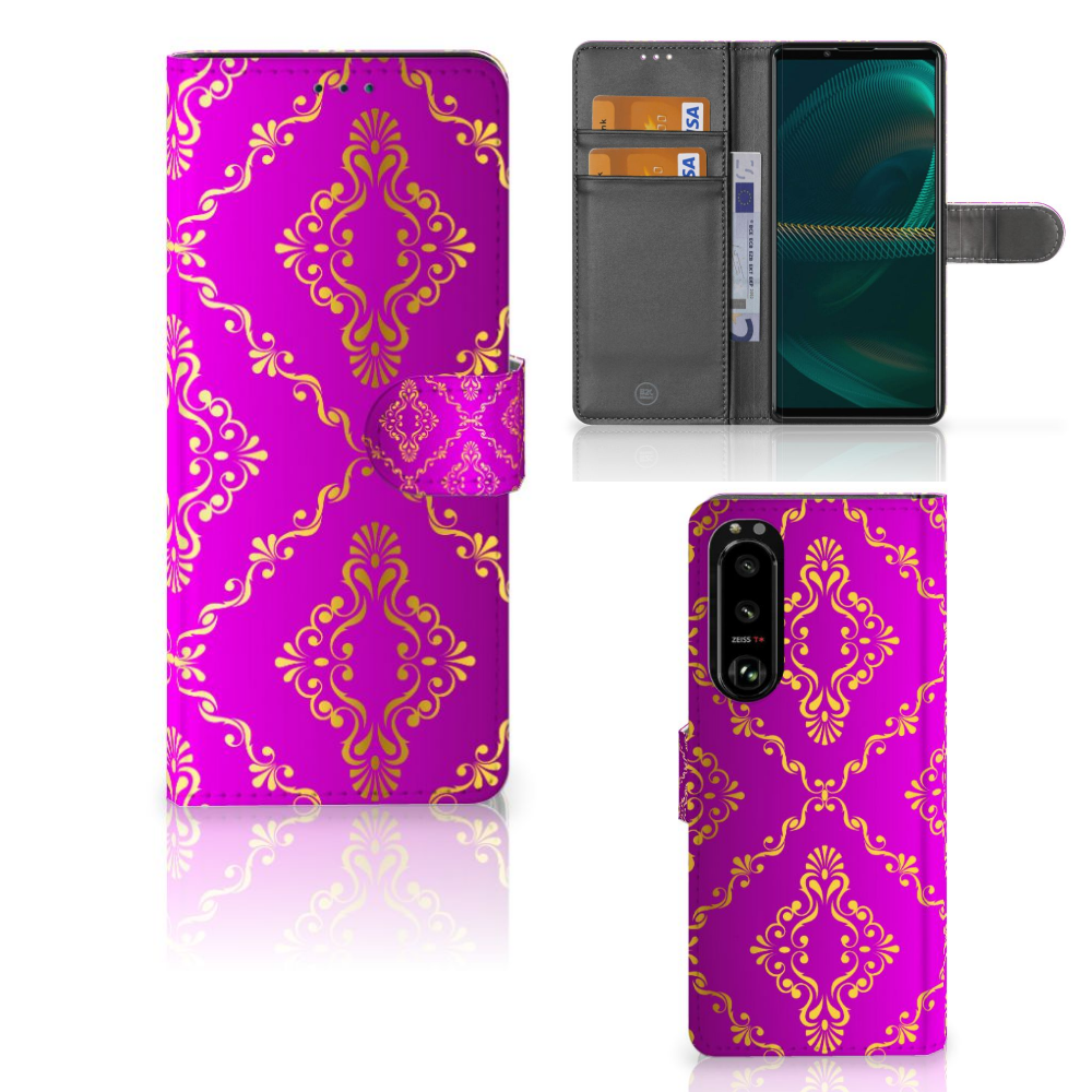 Wallet Case Sony Xperia 5III Barok Roze