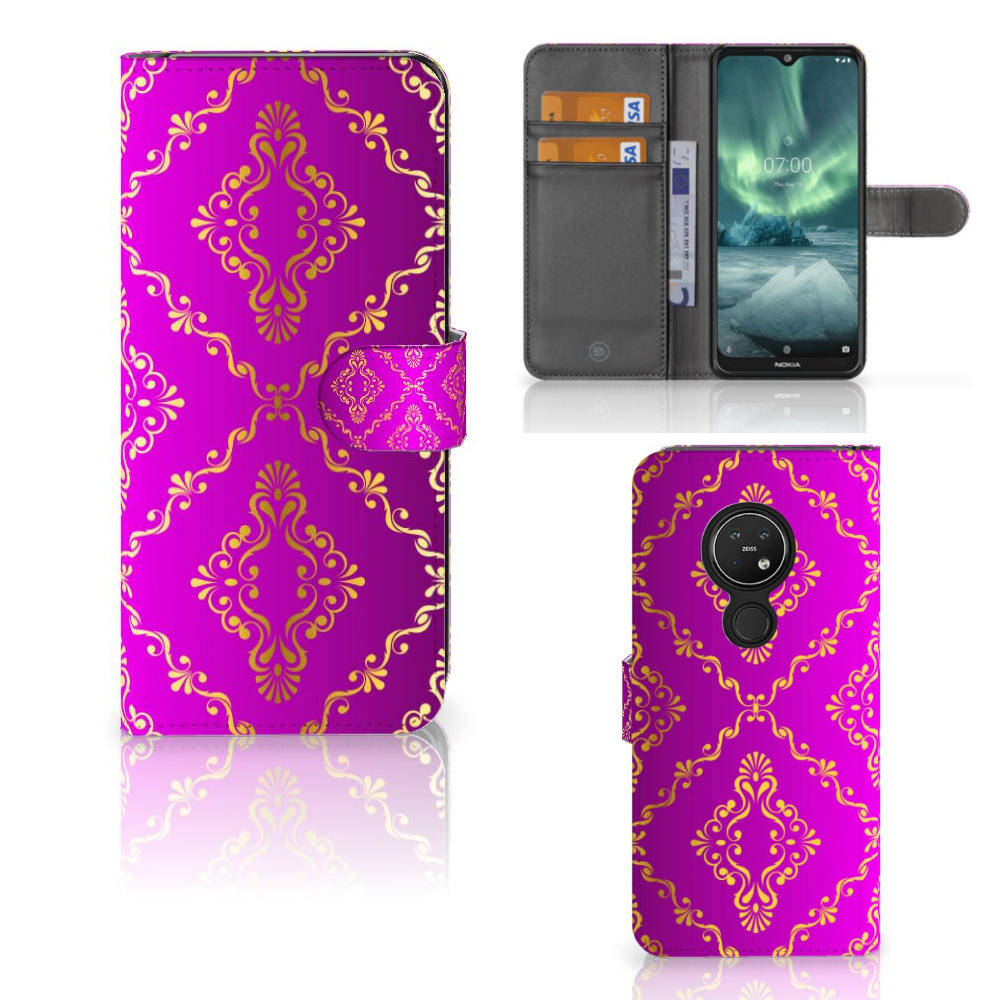 Wallet Case Nokia 7.2 | Nokia 6.2 Barok Roze