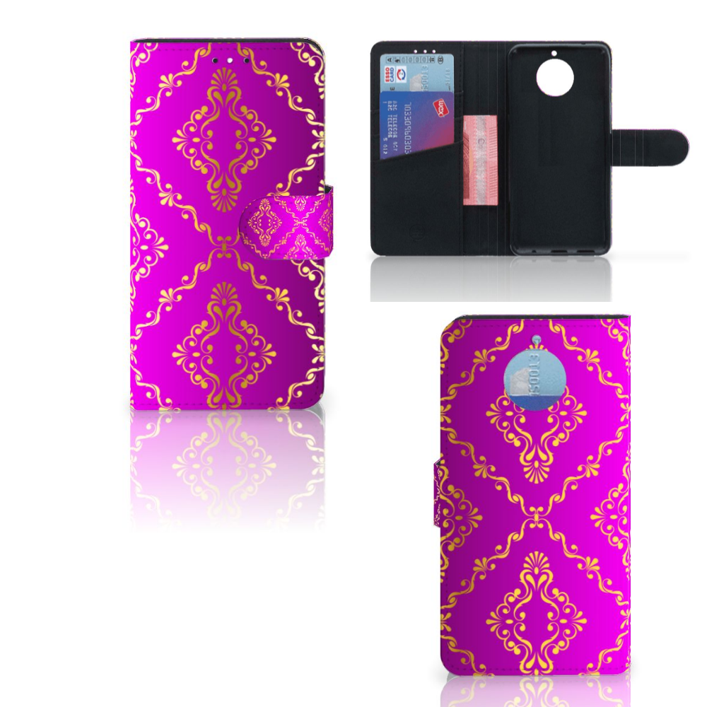 Wallet Case Motorola Moto G5S Plus Barok Roze