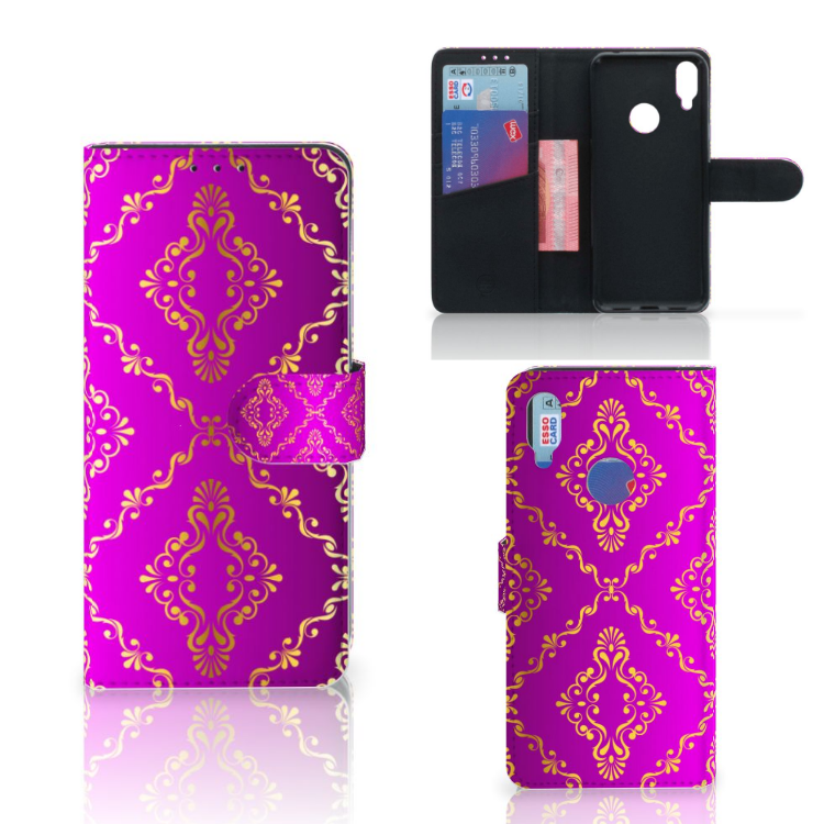Wallet Case Xiaomi Redmi Note 7 Barok Roze