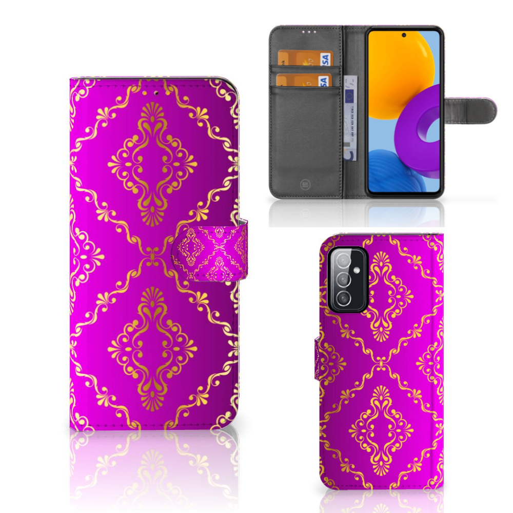 Wallet Case Samsung Galaxy M52 Barok Roze