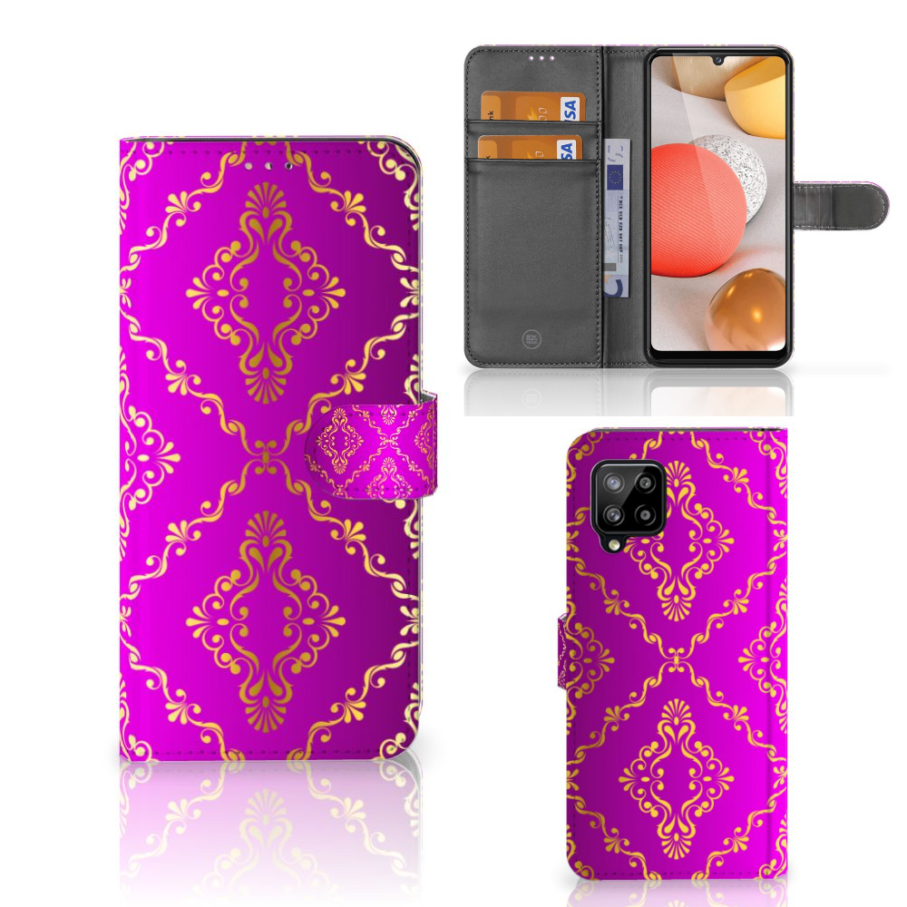 Wallet Case Samsung Galaxy A42 5G Barok Roze